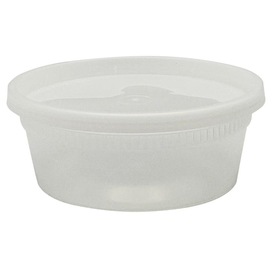 Heavy Duty Deli Containers 8 oz, Clear, Combo Pack