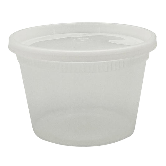 Heavy Duty Deli Containers 16 oz, Clear, Combo Pack
