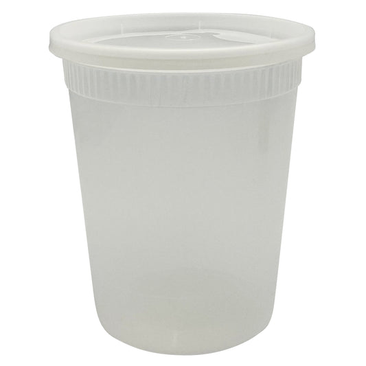 Heavy Duty Deli Containers 32 oz, Clear, Combo Pack