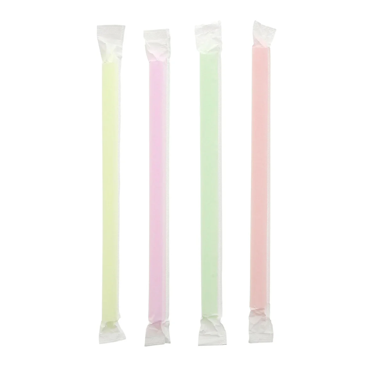 Colossal Neon Straw 8.5" Paper Wrapped Straight Cut