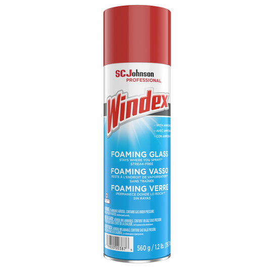 Windex Glass Cleaner 19.7 oz, Foaming Aerosol