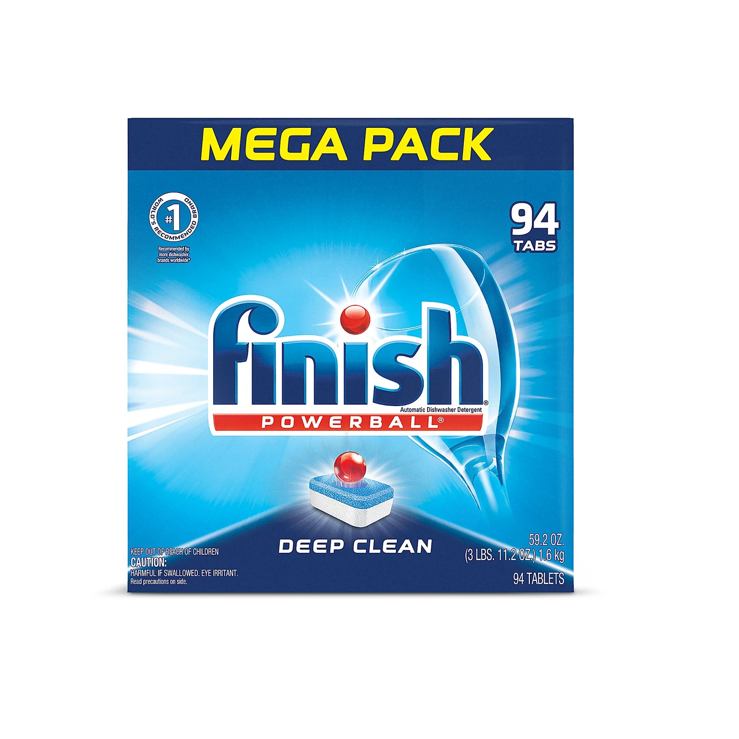 Finish Powerball Dishwasher Tabs 94 Count Fresh Scent