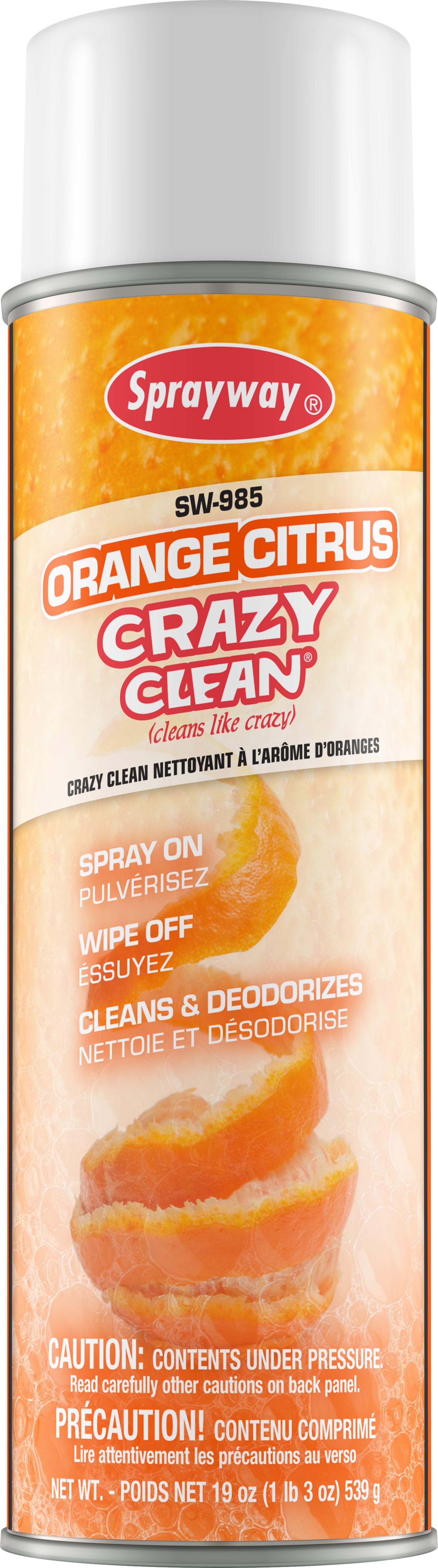 Sprayway Crazy Clean Can Orange Citrus 19 oz