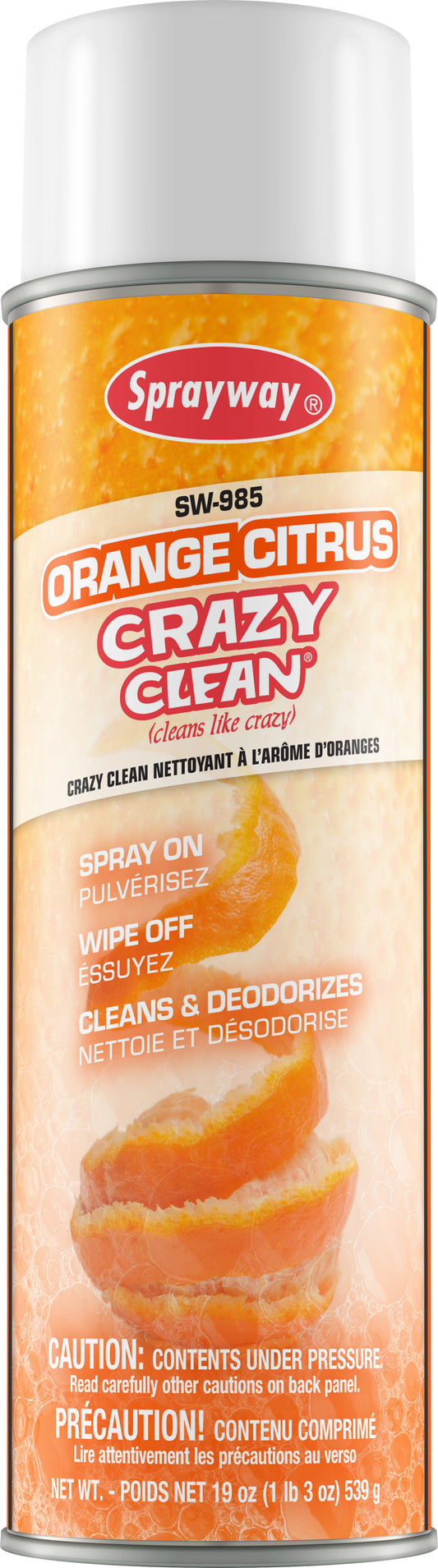Sprayway Crazy Clean Can Orange Citrus 19 oz