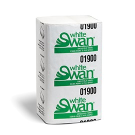 White Swan Singlefold Towel 1-Ply White 9" x 10.7"