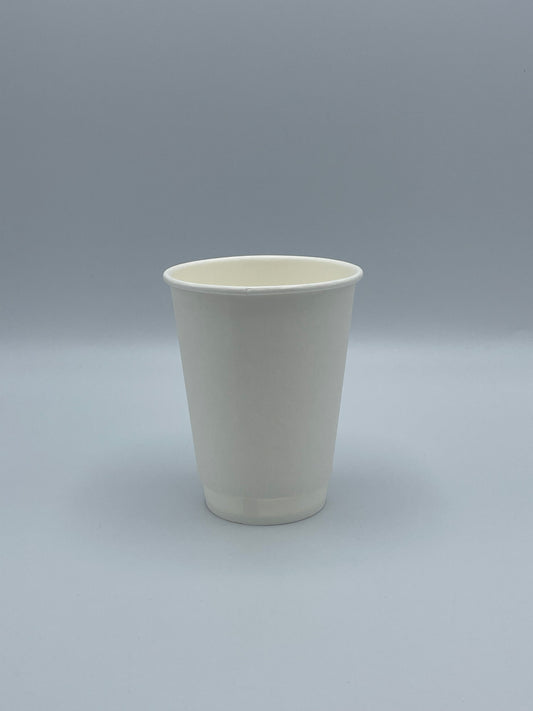 Double Wall Paper Hot Cup 12 oz White