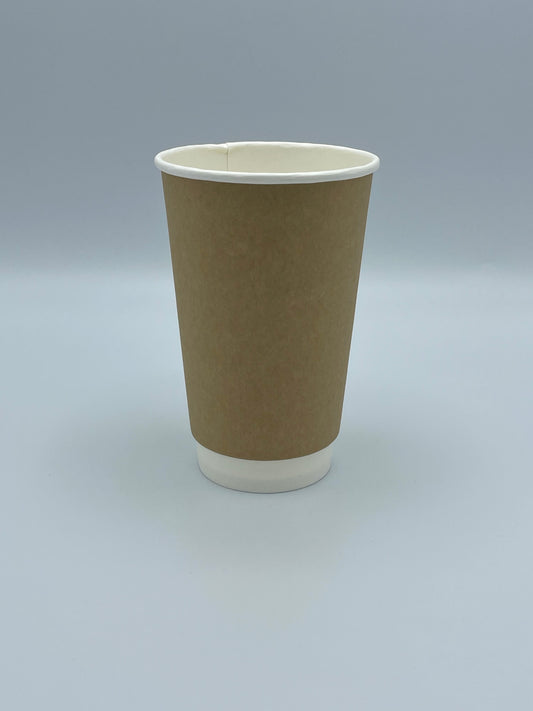 Double Wall Paper Hot Cup 16 oz Kraft