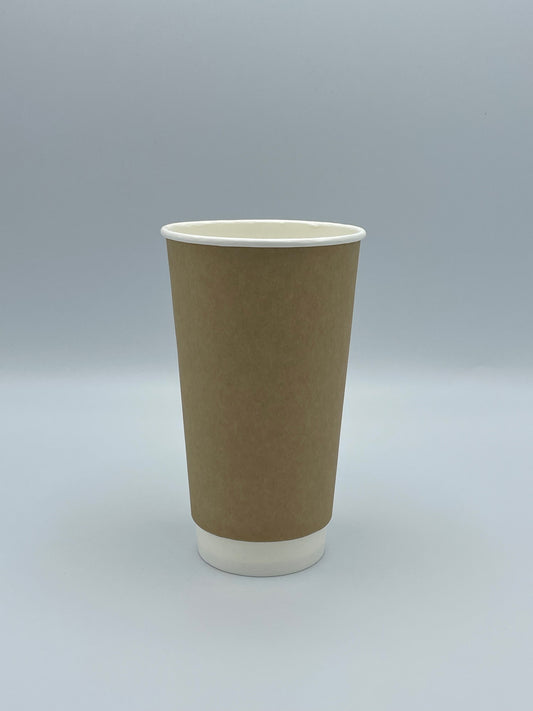 Double Wall Paper Hot Cup 20 oz Kraft