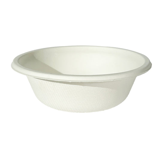 Heavy Weight Bowl PFAS Free 12 oz Natural White Bagasse