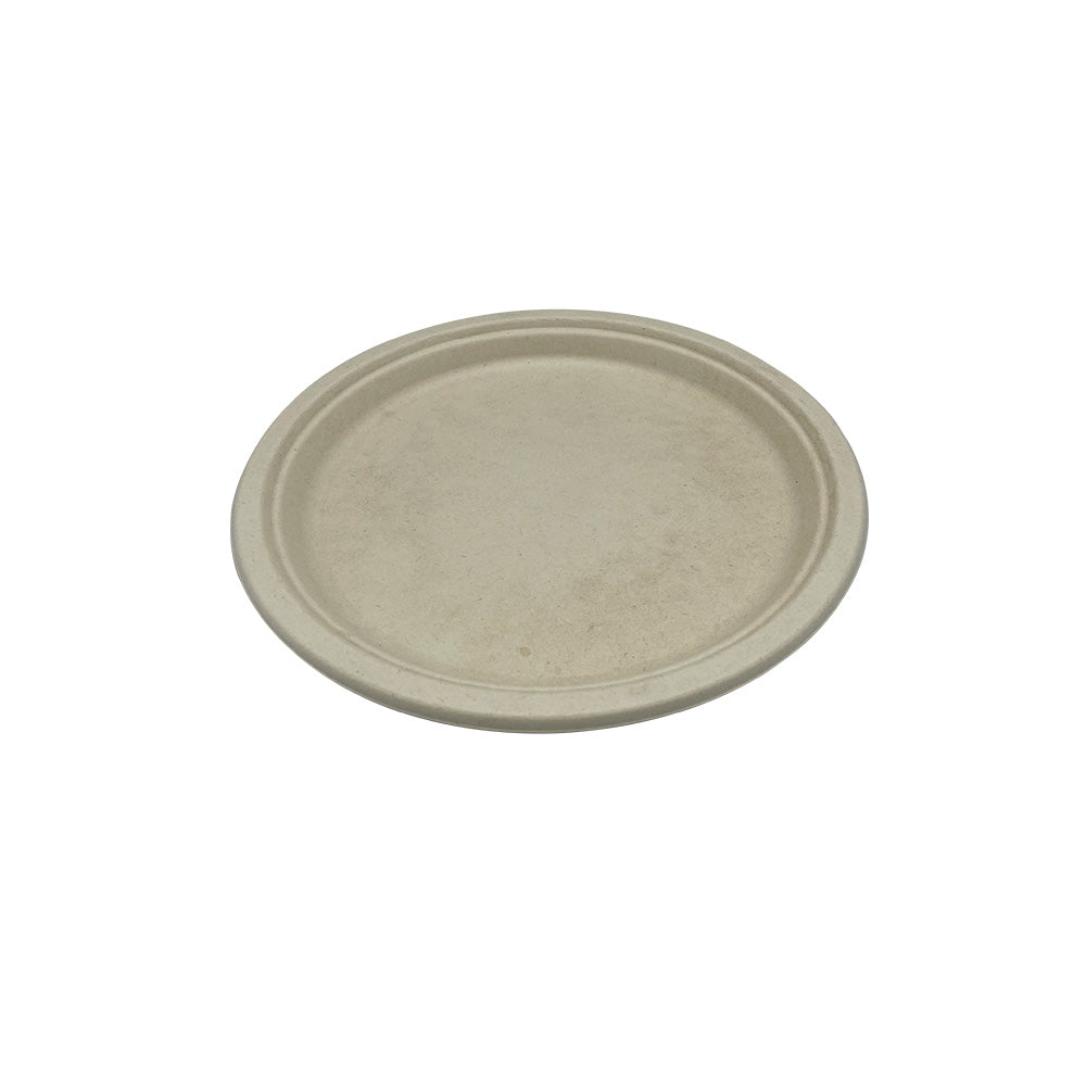 Heavy Weight Plate 10" Natural White Bagasse PFAS Free