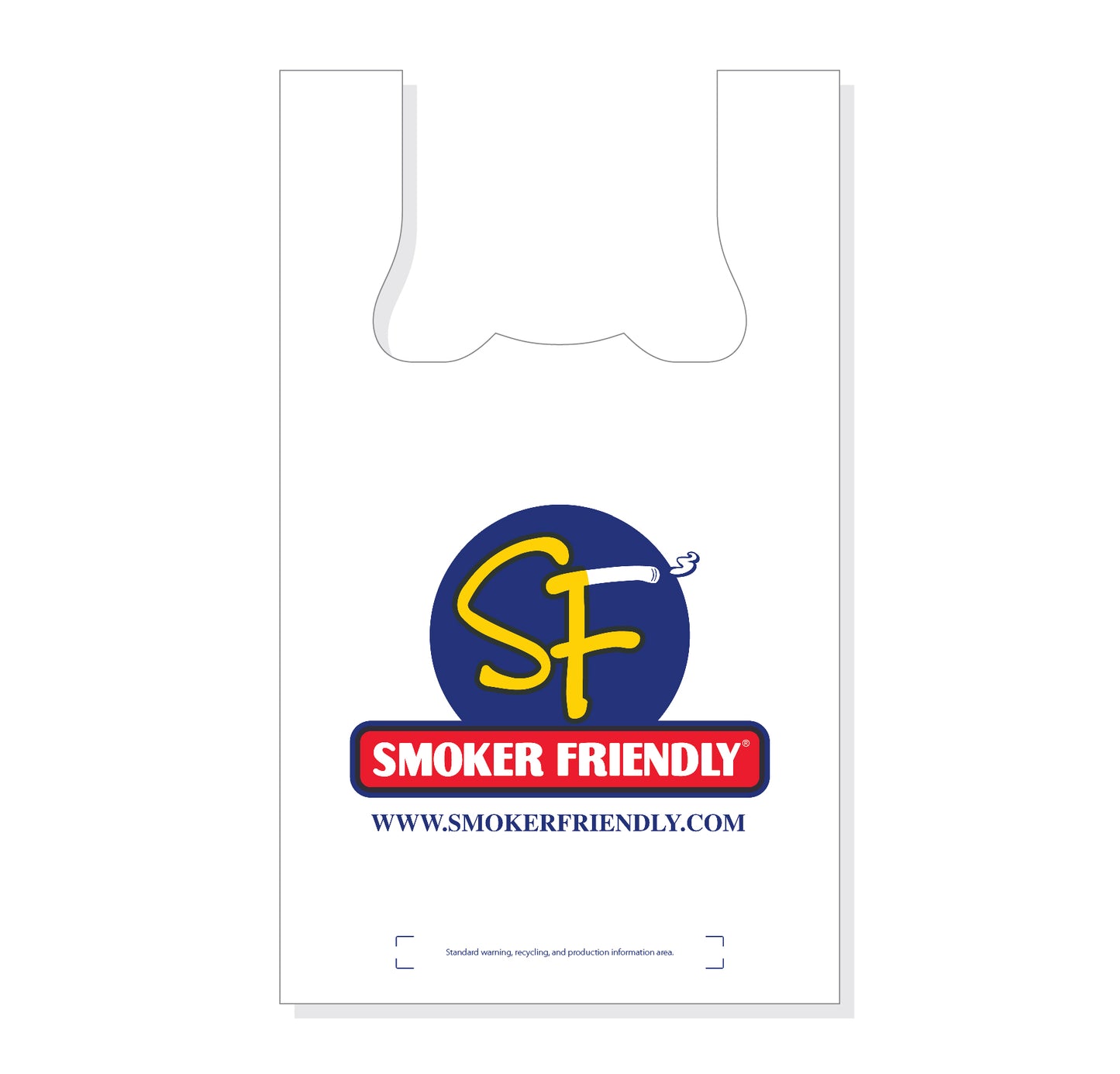 "Smoker Friendly" T-Shirt Bags 12 x 7 x 20