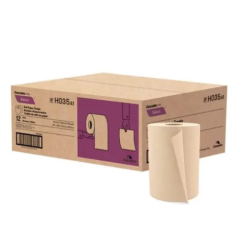 Select Roll Paper Towel Natural 7.88" X 350'. 1-Ply