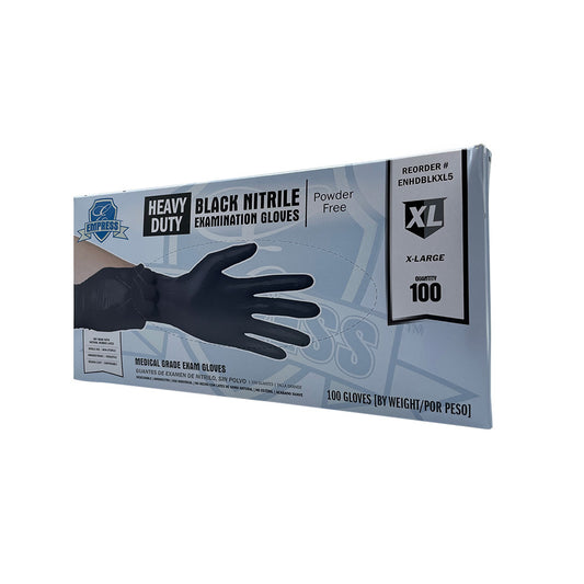 Heavy Duty Nitrile Glove X-Large, Black, 5 mil Exam Grade
