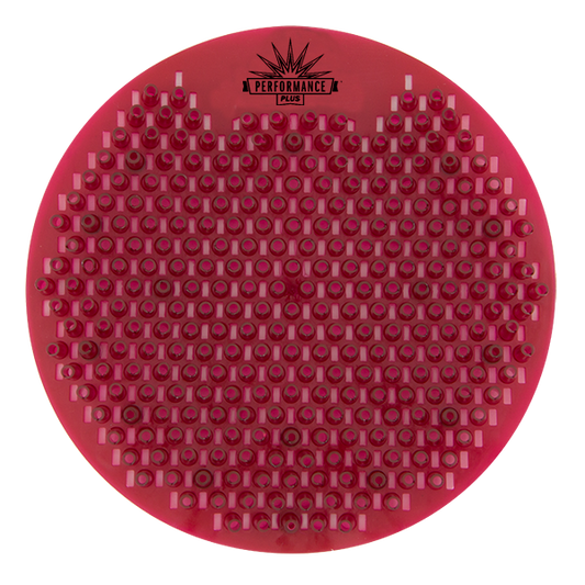 Splash Free Burgundy Urinal Screen  Round Orchard Spice Scent