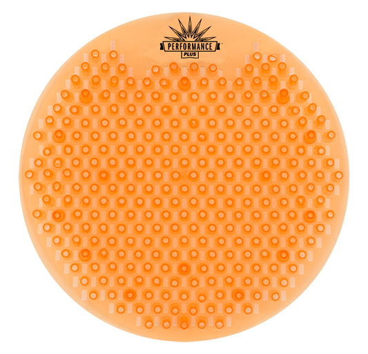 Splash Free Orange Urinal Screen  Round Citrus Grove Scent