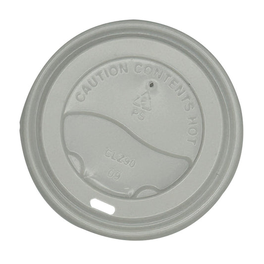 Travel Lid PS for Paper Hot Cup 10-24oz White , 90mm