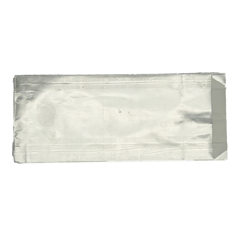 Foil/Paper Hot Dog Bag, 6.5 mic Silver, No Print 3.5"x1.5"x8.5"