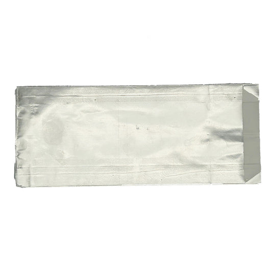 Foil/Paper Hot Dog Bag, 6.5 mic Silver, No Print 3.5"x1.5"x8.5"