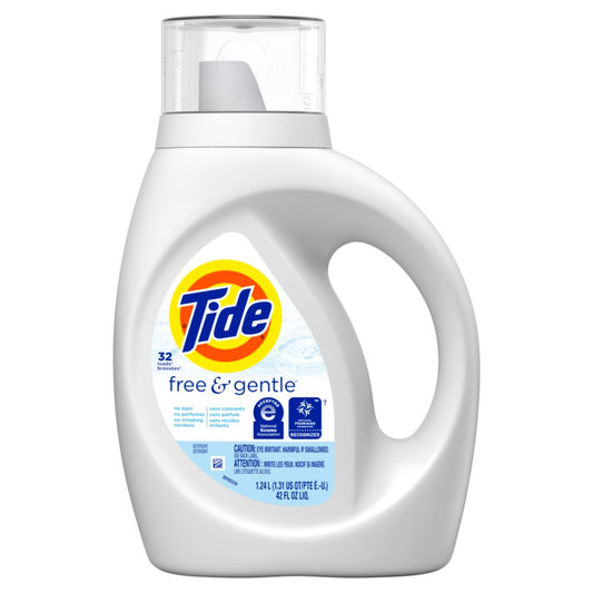 Tide Liquid Laundry Detergent 42 oz , Unscented Free & Gentle