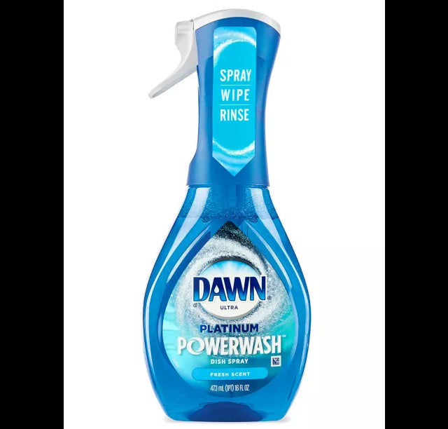 Dawn Prof Fresh Liquid Dish Soap 16 oz, 6 Spray Bottles , Powerwash