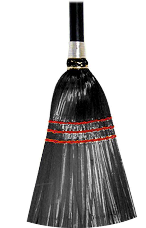 Lobby Broom Black , Plastic