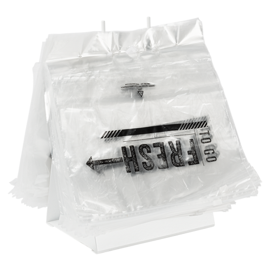 LD Slide Bag Bottom Load LDPE 10.75" x 8" "To Go Fresh" Print