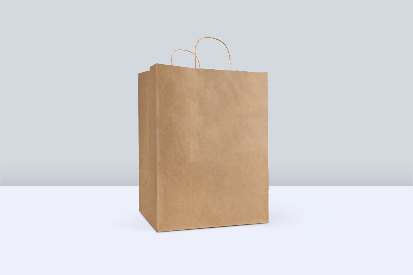 Reddi-2-Go Twist Handle Paper Bag 12" x 9" x 15.75" , Kraft , 65#
