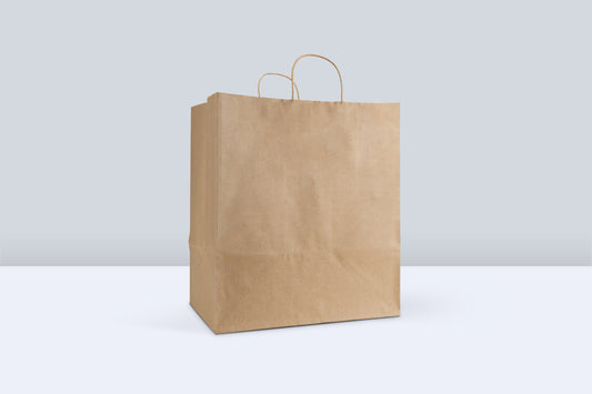 Reddi-2-Go Twist Handle Paper Bag 14" x 10" x 15.75" , Kraft , 70#