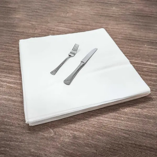 15.75" x 15.75" Valay Dinner Napkin Airlaid, White, 1-Ply, Flat Pack