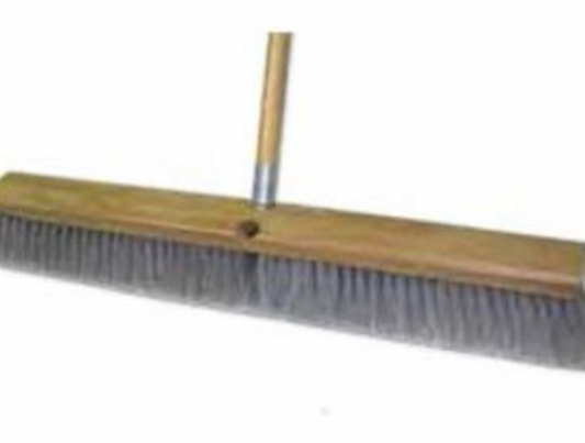 Gray Flagged Wood Block Push Broom 24"