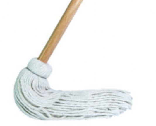 Cotton Deckmop #32 Wood Handle w/ Clear Coating