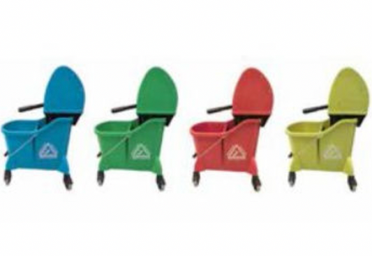 Bucket/Wringer Dual Cavity 35 QT Yellow, Downpress