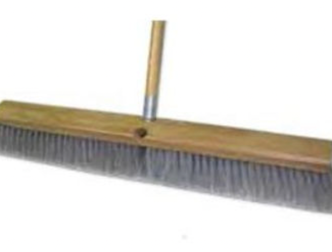 Gray Flagged Wood Push Broom 36"
