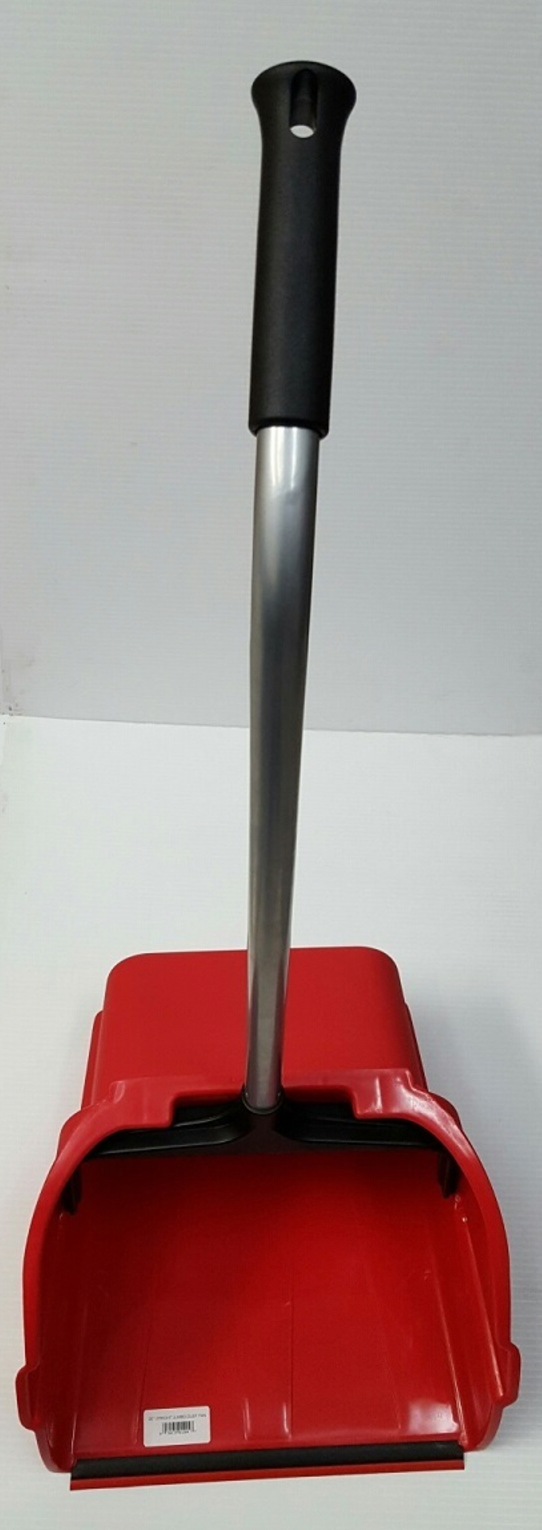 Jumbo Red Dust Pan w/ 30" Steel Handle