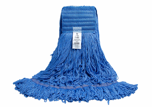 Medium Microfiber Looped End Mop Blue Wide Band