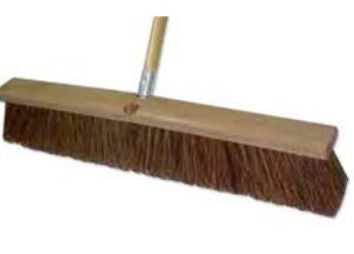 Dura Plastic Push Broom 24" Red