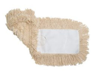 5" x 24" White Helper Dust Mop Slot Pocket White Backing