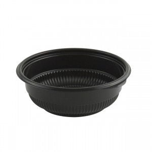 12oz/16oz Black Microwaveable Bowl MicroRaves Polypropylene