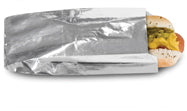 Foil/Paper Hot Dog Bag Silver 3.5" X 1.5" X 8.5"