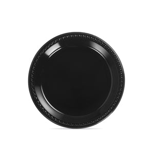 10.25" Black plate Heavy weight plastic