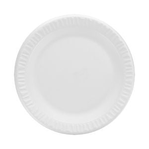 Concorde Non-Laminated Foam Plate 9" White No Compartments