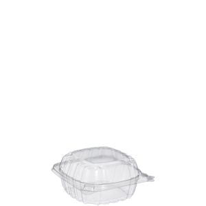 Sandwich Hinged Container 5"  Clear 5 1/4 x 5 3/8 x 2 5/8