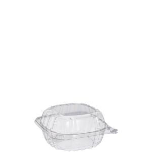 Clearseal Hinged Sandwich Container 6" Clear 6 x 5-3/4 x 3