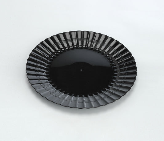 Resposables Round Dinner Plate Black, 9"