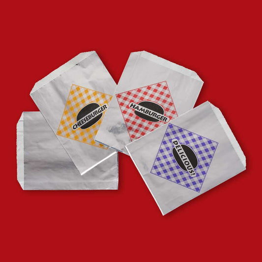 Foil Jumbo Sandwich Bag 6 1/2" x 1 1/2" x 7 3/4"  Plain