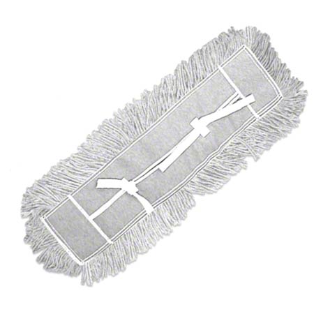 Dust Mop Cut End-Tie Reusable White 5" x 24"