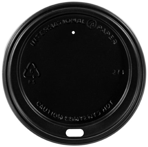 Black Dome Sipper Lid For 10/12/16/20/24 oz Hot Cup
