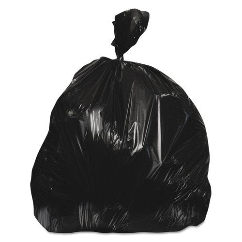24X32 LLDPE Black 0.70 Mil Flat Pack Can Liners 12-16 Gallon