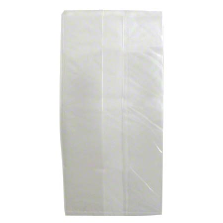 LDPE Gusset Bag Clear  8" X 4" X 18"  1 Mil