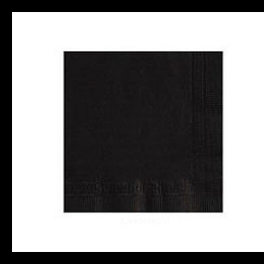 10" X 10" Beverage Napkin Black 2-Ply 1/4 Fold